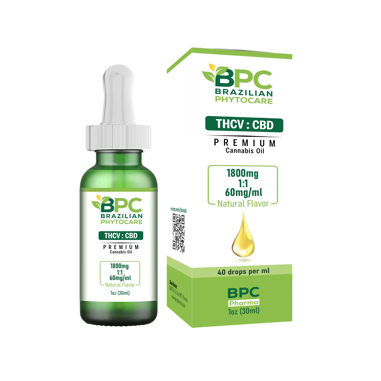 BPC Pharma CBD:THCV Full Spectrum Tincture 1:1 1800mg 30ml